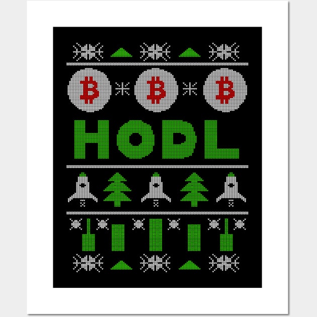 Crypto Christmas Ugly Sweater Wall Art by Ranter2887